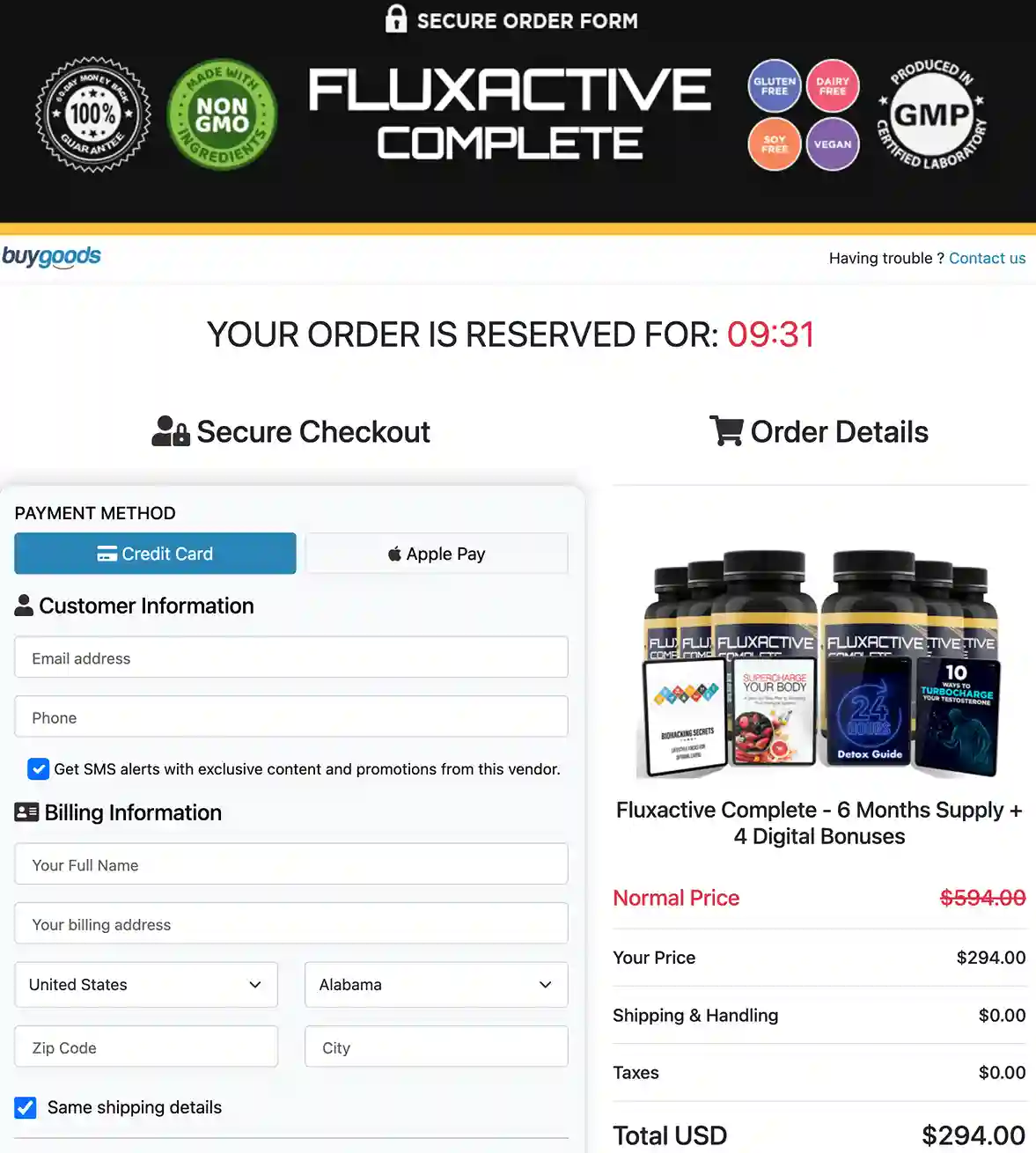Fluxactive Complete Fluxactive Complete Order Page
